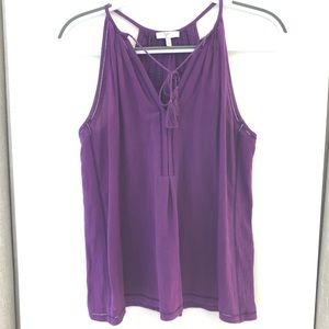 JOIE sleeveless blouse w tie front XS runs big